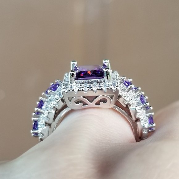 🆕️Silver-2.75CT Purple Amethyst&white Sapphire - Picture 6 of 9